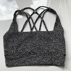 Black and White Polka Dot Sports Bra M